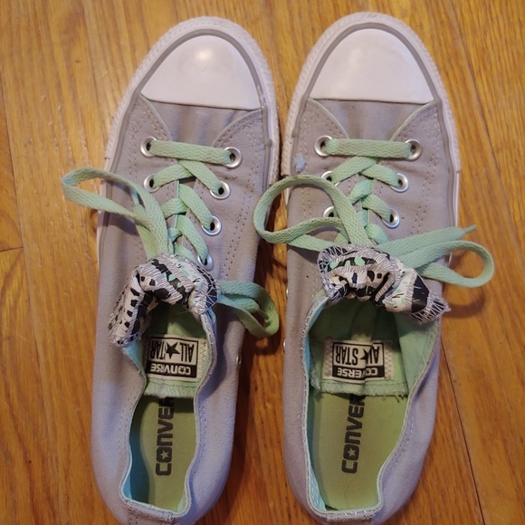 Gray and mint Converse - Picture 1 of 2
